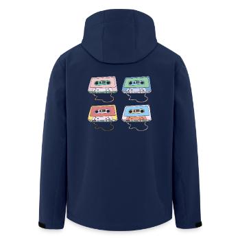 Cassette Compact Cassette Magnétique Bande rétro - Veste softshell homme en polyester recyclé Stanley/Stella - marine - Dos - AI Model Male 185 light (185cm)