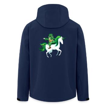 cadeau St Patrick Einhorn dab Kobold drôle - Veste softshell homme en polyester recyclé Stanley/Stella - marine - Dos - AI Model Male 185 light (185cm)