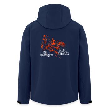 Motocross - Recycelte Männer Softshell-Jacke von Stanley/Stella - Navy - Hinten - AI Model Male 185 light (185cm)