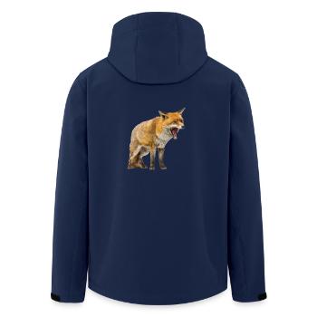 Fox - Men’s Recycled Softshell Jacket by Stanley/Stella - navy - Back - AI Model Male 185 light (185cm)