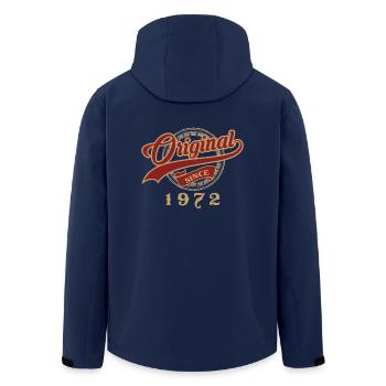 D'origine depuis 1972 - Année cadeau d'anniversaire - Veste softshell homme en polyester recyclé Stanley/Stella - marine - Dos - AI Model Male 185 light (185cm)