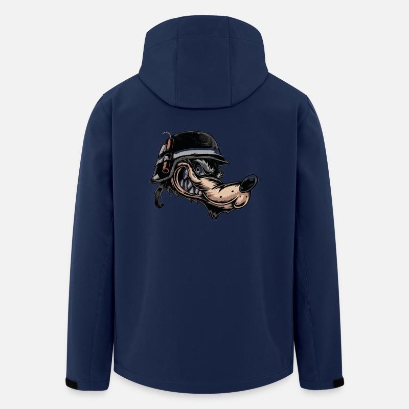 wolf - Recycelte Männer Softshell-Jacke von Stanley/Stella - Navy