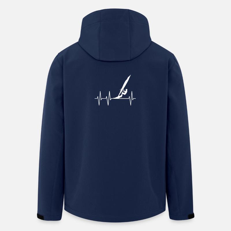 véliplanchistes d'impulsions de planche pulsations - Veste softshell homme en polyester recyclé Stanley/Stella - marine