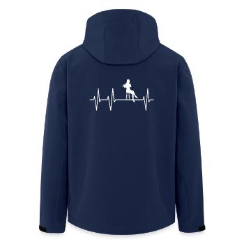 Flûte flûte flûte rythme cardiaque rythme cardiaque pulsation cardiaque - Veste softshell homme en polyester recyclé Stanley/Stella - marine - Dos - AI Model Male 185 light (185cm)