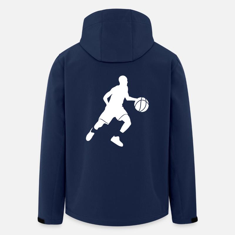 Basketball Player Silhouette - Men’s Recycled Softshell Jacket by Stanley/Stella - navy