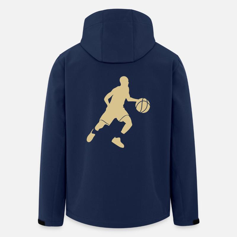 Basketballer Silhouette - Recycelte Männer Softshell-Jacke von Stanley/Stella - Navy