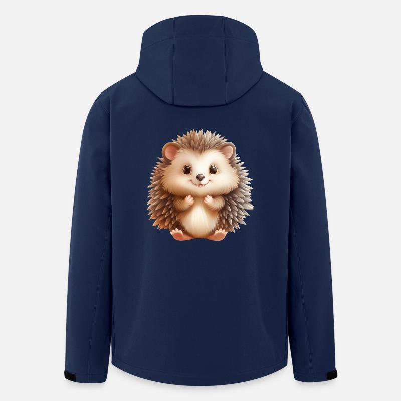Süsser sitzender Igel - Recycelte Männer Softshell-Jacke von Stanley/Stella - Navy