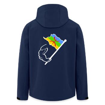 Amazigh Flagge - Recycelte Männer Softshell-Jacke von Stanley/Stella - Navy - Hinten - AI Model Male 185 light (185cm)