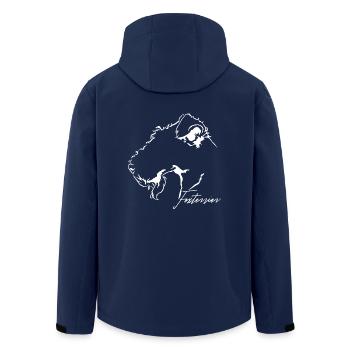 FOXTERRIER Profil Hunde Hund Wilsigns - Recycelte Männer Softshell-Jacke von Stanley/Stella - Navy - Hinten - AI Model Male 185 light (185cm)