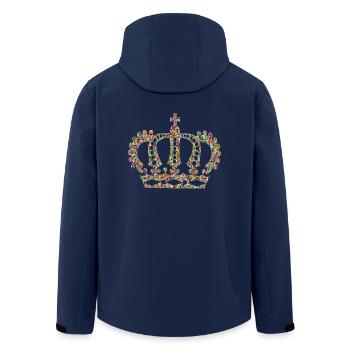 crown crown king king castle castle tower burg1 - Men’s Recycled Softshell Jacket by Stanley/Stella - navy - Back - AI Model Male 185 light (185cm)