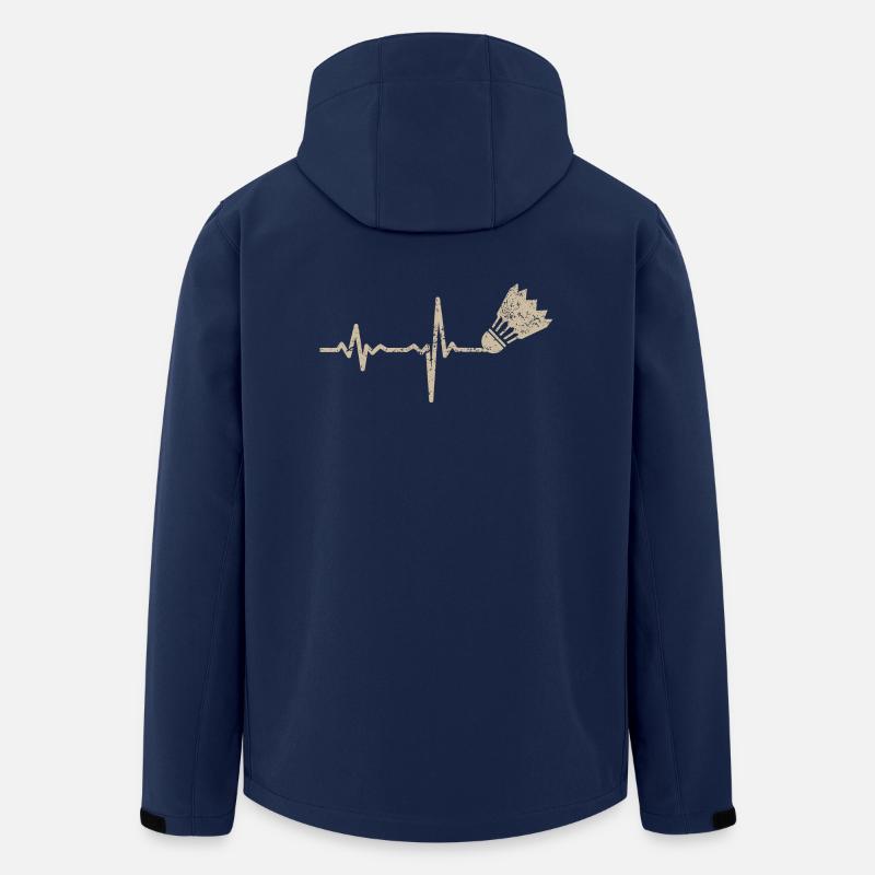 Gift heartbeat badminton - Men’s Recycled Softshell Jacket by Stanley/Stella - navy