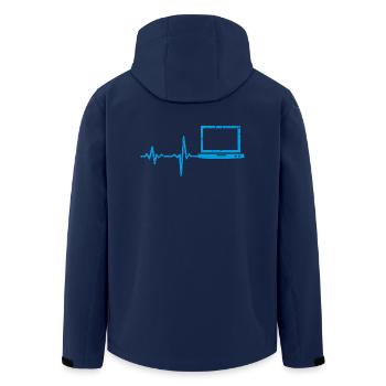 Gift Heartbeat Notebook PC - Men’s Recycled Softshell Jacket by Stanley/Stella - navy - Back - AI Model Male 185 light (185cm)