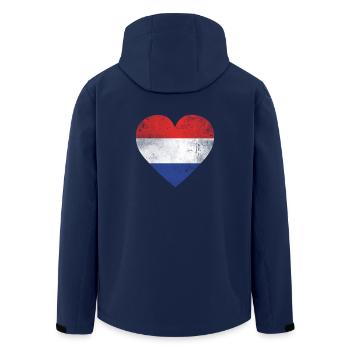 Gift Holland flag Dutch flag - Men’s Recycled Softshell Jacket by Stanley/Stella - navy - Back - AI Model Male 185 light (185cm)