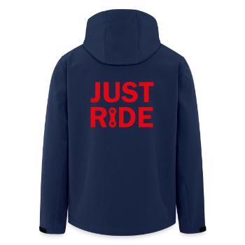 Just Ride Mountainbike cyclist chain bike - Recycelte Männer Softshell-Jacke von Stanley/Stella - Navy - Hinten - AI Model Male 185 light (185cm)