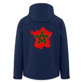 T-SHIRT FRANCE MAROC - Veste softshell homme en polyester recyclé Stanley/Stella - marine - Dos - AI Model Male 185 light (185cm)