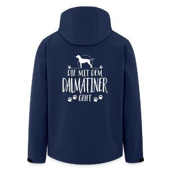 DIE MIT DALMATINER GEHT Hunde Hundespruch Wilsigns - Recycelte Männer Softshell-Jacke von Stanley/Stella - Navy - Hinten - AI Model Male 185 light (185cm)