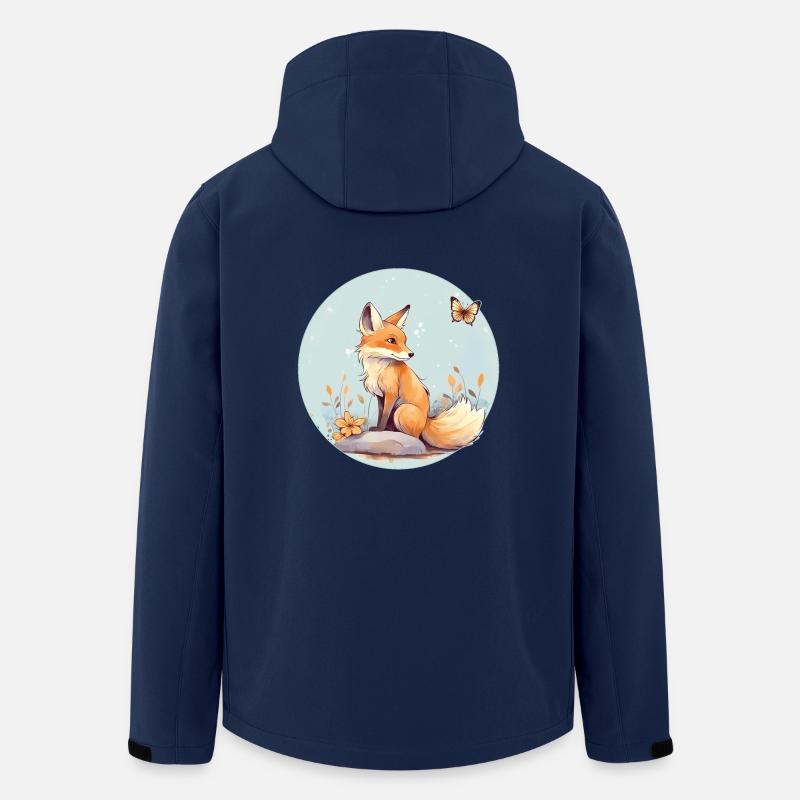 Niedlicher Fuchs - Recycelte Männer Softshell-Jacke von Stanley/Stella - Navy