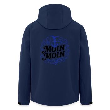 Moin Moin Anker - Recycelte Männer Softshell-Jacke von Stanley/Stella - Navy - Hinten - AI Model Male 185 light (185cm)