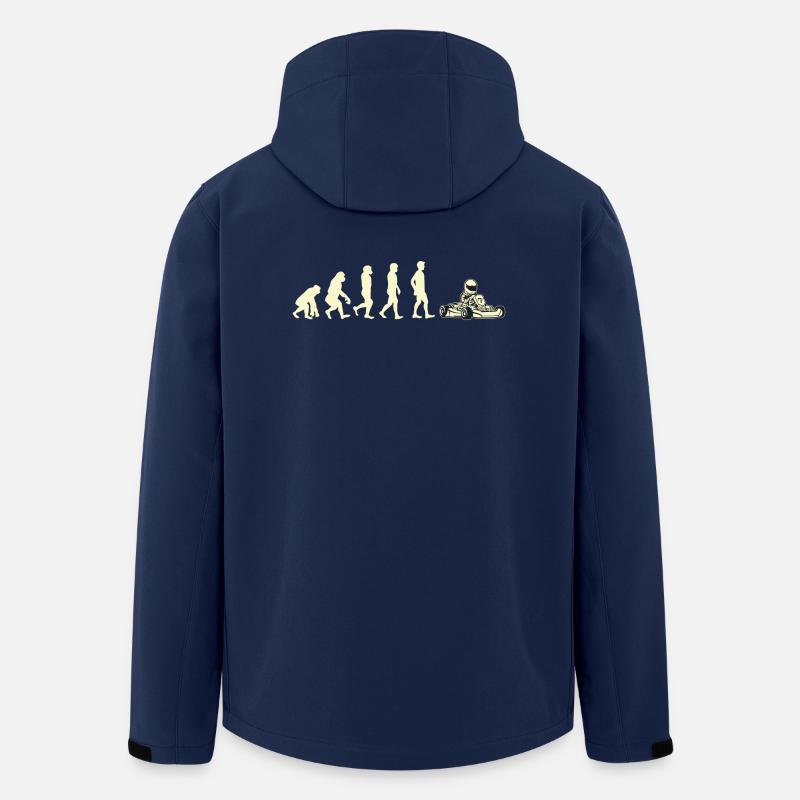 Geschenk Shirt kart evolution - Recycelte Männer Softshell-Jacke von Stanley/Stella - Navy
