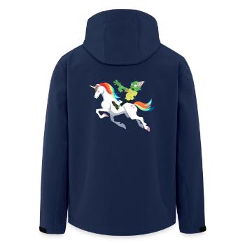 Happy Halloween Einhorn Zombie lustig Geschenk - Recycelte Männer Softshell-Jacke von Stanley/Stella - Navy - Hinten - AI Model Male 185 light (185cm)