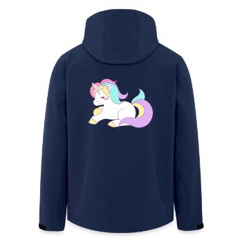 licorne - Veste softshell homme en polyester recyclé Stanley/Stella - marine - Dos - AI Model Male 185 light (185cm)