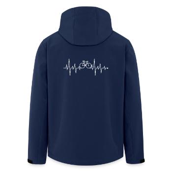 Herzschlag Herzlinie Herzfrequenz Geschenk Rennrad - Recycelte Männer Softshell-Jacke von Stanley/Stella - Navy - Hinten - AI Model Male 185 light (185cm)