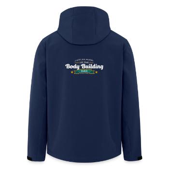 Body Building Dad Father Shirt Gift Idea - Men’s Recycled Softshell Jacket by Stanley/Stella - navy - Back - AI Model Male 185 light (185cm)