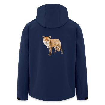 Fox - Men’s Recycled Softshell Jacket by Stanley/Stella - navy - Back - AI Model Male 185 light (185cm)