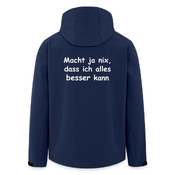 Alleskönner - Recycelte Männer Softshell-Jacke von Stanley/Stella - Navy - Hinten - AI Model Male 185 light (185cm)