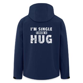 I am single i need a hug Geschenk Singel shirt - Recycelte Männer Softshell-Jacke von Stanley/Stella - Navy - Hinten - AI Model Male 185 light (185cm)