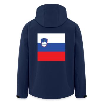 Slowenien Flagge, Slowenische slowenische stolz Geschenk - Recycelte Männer Softshell-Jacke von Stanley/Stella - Navy - Hinten - AI Model Male 185 light (185cm)