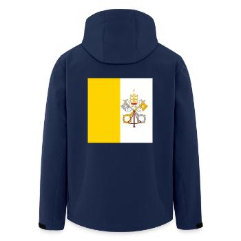 Flagge von Vatikanstadt, Katholisches päpstliches Staatsgeschenk - Recycelte Männer Softshell-Jacke von Stanley/Stella - Navy - Hinten - AI Model Male 185 light (185cm)
