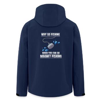 Pourquoi aller pêcher quand on peut aller à la - Veste softshell homme en polyester recyclé Stanley/Stella - marine - Dos - AI Model Male 185 light (185cm)