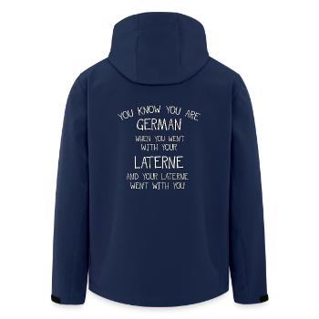 TYPICAL ENGLISH COOLE FUNNY LANTERN - Men’s Recycled Softshell Jacket by Stanley/Stella - navy - Back - AI Model Male 185 light (185cm)