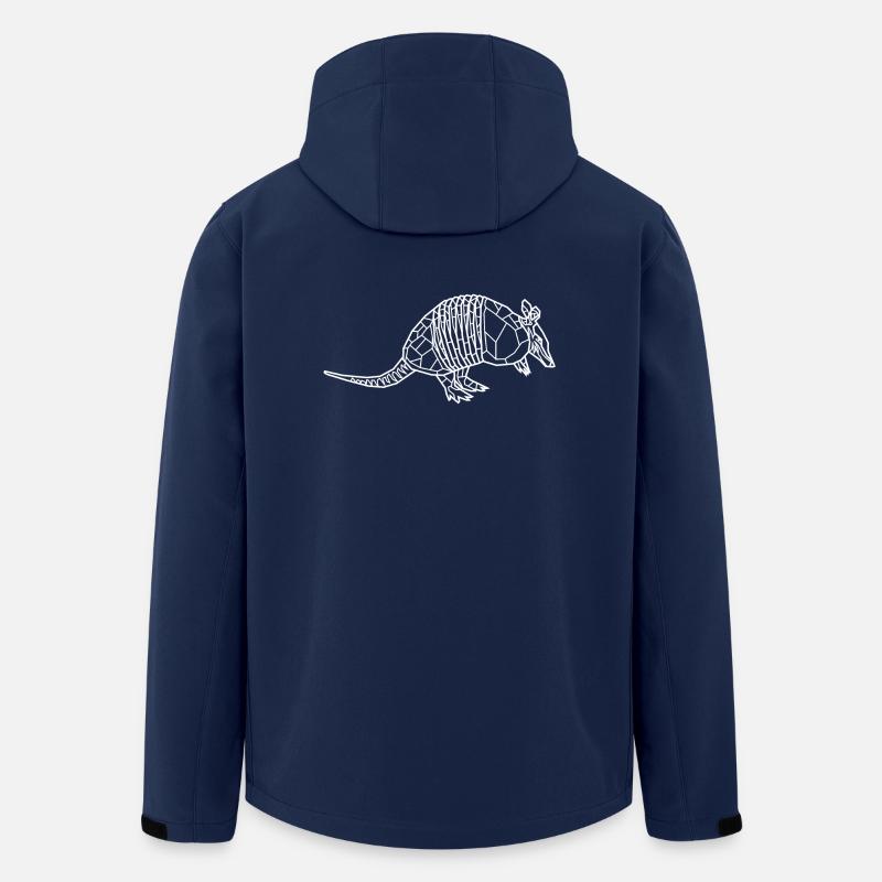 blanc Armadillo - Veste softshell homme en polyester recyclé Stanley/Stella - marine
