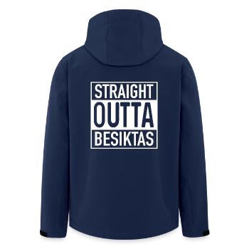 Straight OUTTA BESIKTAS - Recycelte Männer Softshell-Jacke von Stanley/Stella - Navy - Hinten - AI Model Male 185 light (185cm)