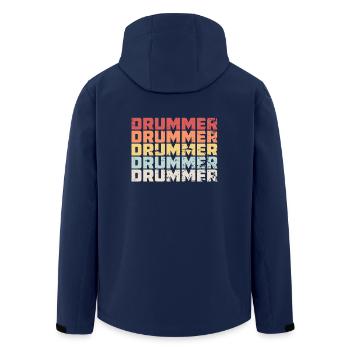 Cadeau batteur batteur batteur - Veste softshell homme en polyester recyclé Stanley/Stella - marine - Dos - AI Model Male 185 light (185cm)