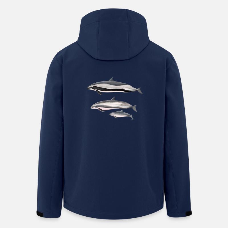 Fraser dolphin - Fraser's dolphin - Dauphin - Men’s Recycled Softshell Jacket by Stanley/Stella - navy