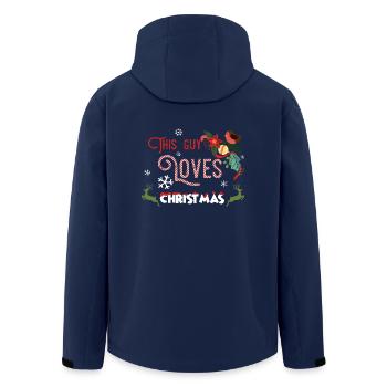 Noël Guy Amour de Noël cadeau de Noël - Veste softshell homme en polyester recyclé Stanley/Stella - marine - Dos - AI Model Male 185 light (185cm)