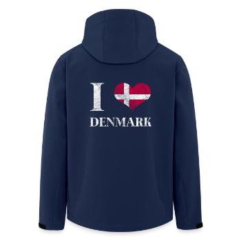 Denmark flag gift Danish flag Dane - Men’s Recycled Softshell Jacket by Stanley/Stella - navy - Back - AI Model Male 185 light (185cm)