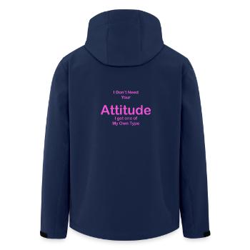 Citation d'attitude - Veste softshell homme en polyester recyclé Stanley/Stella - marine - Dos - AI Model Male 185 light (185cm)