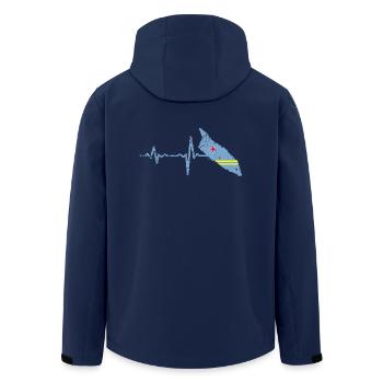 Heartbeat Aruba cadeau - Veste softshell homme en polyester recyclé Stanley/Stella - marine - Dos - AI Model Male 185 light (185cm)