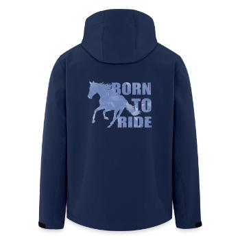 Born To Ride Born To Riding Horse Rider - Men’s Recycled Softshell Jacket by Stanley/Stella - navy - Back - AI Model Male 185 light (185cm)