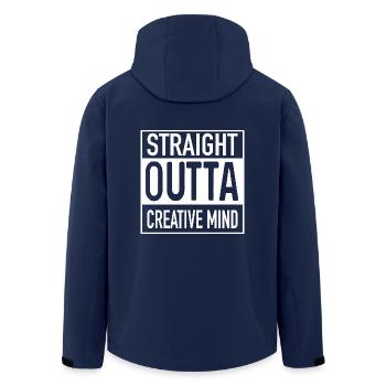 L’ créatif - Veste softshell homme en polyester recyclé Stanley/Stella - marine - Dos - AI Model Male 185 light (185cm)