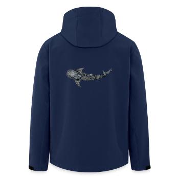 Whale shark - Men’s Recycled Softshell Jacket by Stanley/Stella - navy - Back - AI Model Male 185 light (185cm)