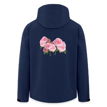 roses roses flowers flowers garden garden3 - Men’s Recycled Softshell Jacket by Stanley/Stella - navy - Back - AI Model Male 185 light (185cm)