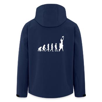 Evolution Rugby Geschenk Football - Recycelte Männer Softshell-Jacke von Stanley/Stella - Navy - Hinten - AI Model Male 185 light (185cm)