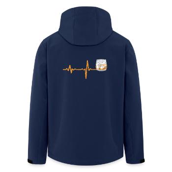 Heartbeat Whiskey Geschenk - Recycelte Männer Softshell-Jacke von Stanley/Stella - Navy - Hinten - AI Model Male 185 light (185cm)