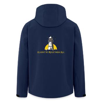 Ein Licht sie knechten (dunkel) - Recycelte Männer Softshell-Jacke von Stanley/Stella - Navy - Hinten - AI Model Male 185 light (185cm)