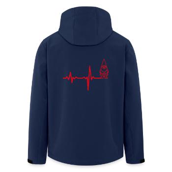 Geschenk Heartbeat Gartenzwerg - Recycelte Männer Softshell-Jacke von Stanley/Stella - Navy - Hinten - AI Model Male 185 light (185cm)